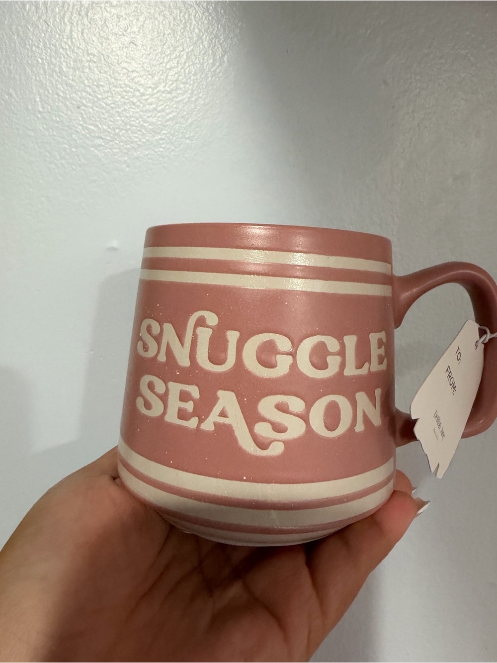 Snuggle Season Pink Ceramic Mug
